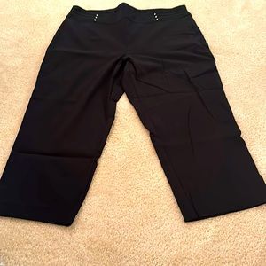 Ladies JM Collection XL Pull Up capri dress pants  preowned Black